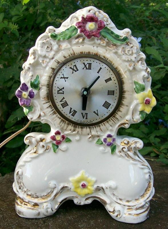 Porcelain Clock with Sessions Electric Movement