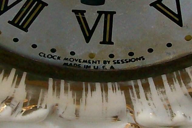 Porcelain Clock with Sessions Electric Movement