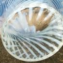 Fenton French Opalescent Glass Spiral Optic Hat Vase
