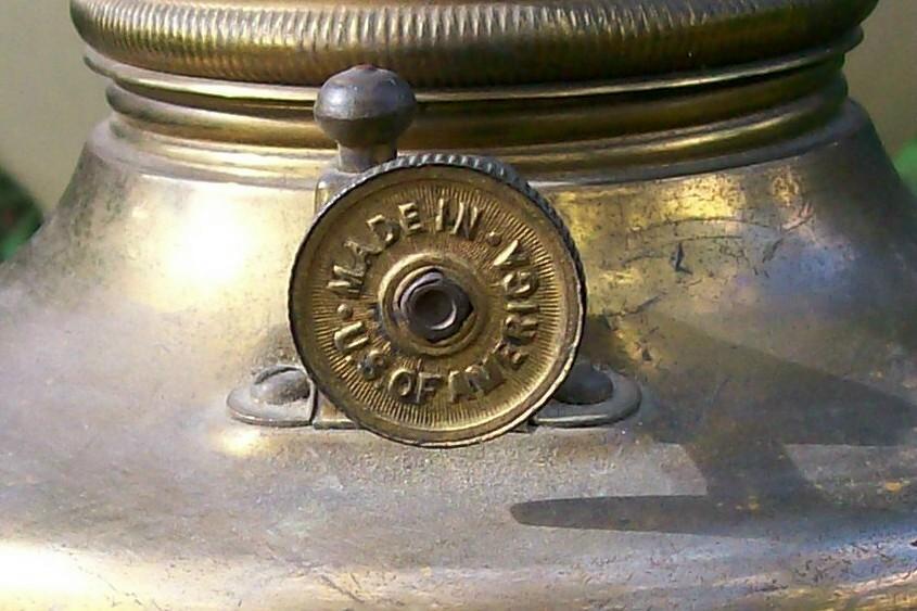 Victorian Vase Lamp: Center Draft Oil: No Shade