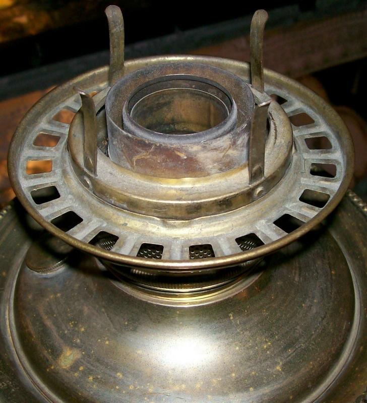 Victorian Vase Lamp: Center Draft Oil: No Shade
