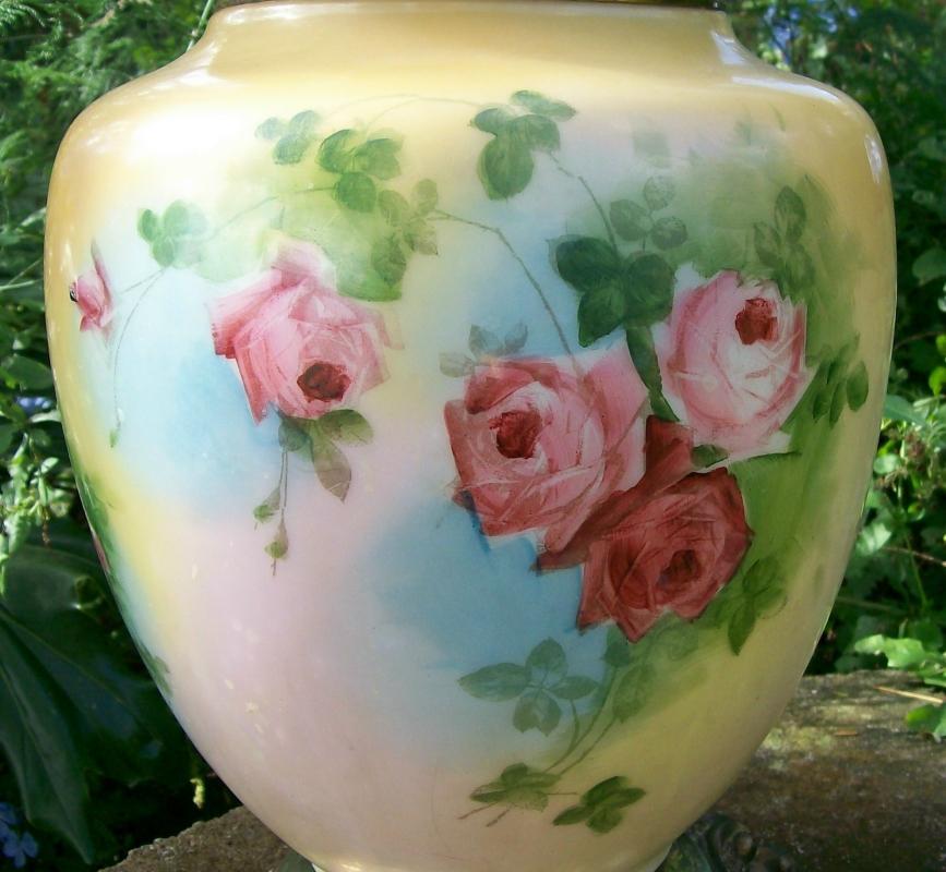 Victorian Vase Lamp: Center Draft Oil: No Shade