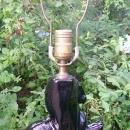 Black Ceramic Horse Lamp Ca. 1950's Mid-Century Modern