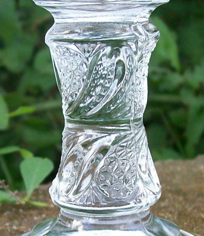 McKee Feather Jelly Compote Ca. 1900 Clear Early American Pressed Glass