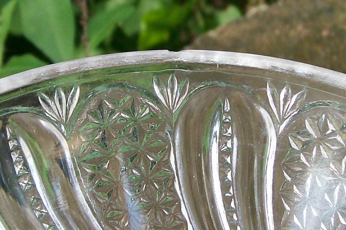 McKee Feather Jelly Compote Ca. 1900 Clear Early American Pressed Glass