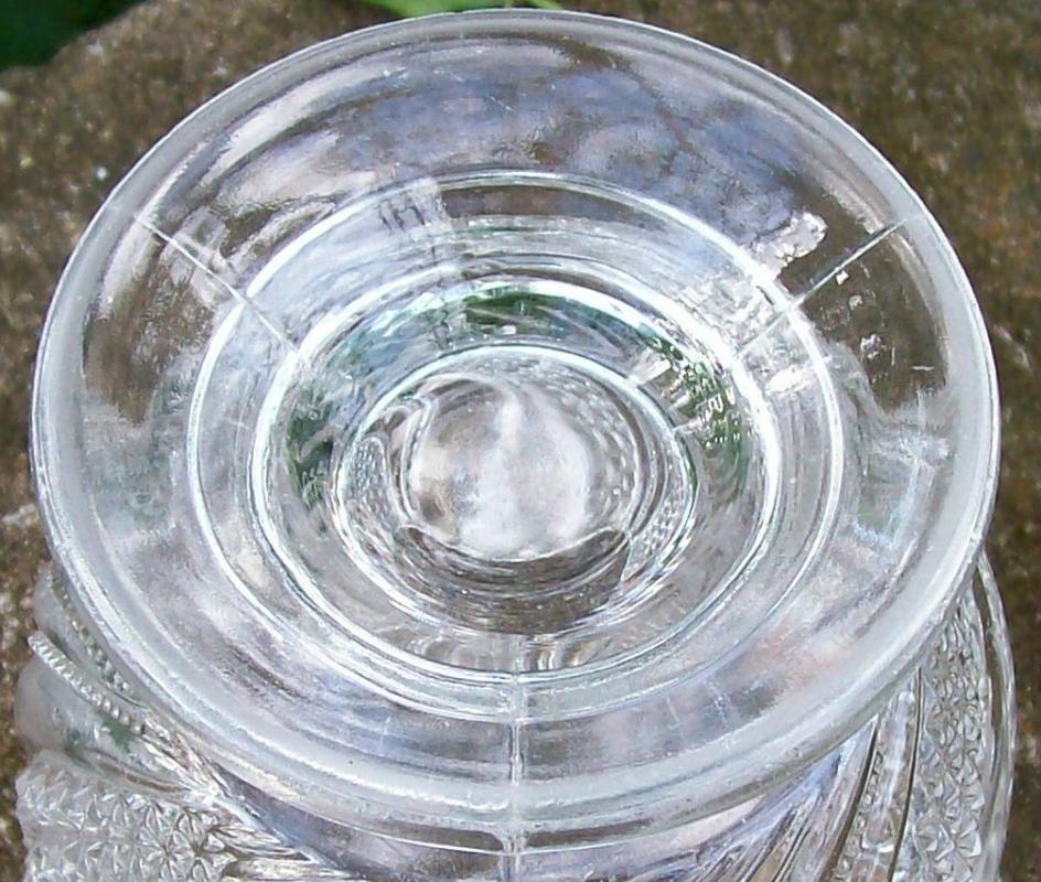 McKee Feather Open Sugar/Spoonholder Ca. 1900 Clear Early American Pressed Glass