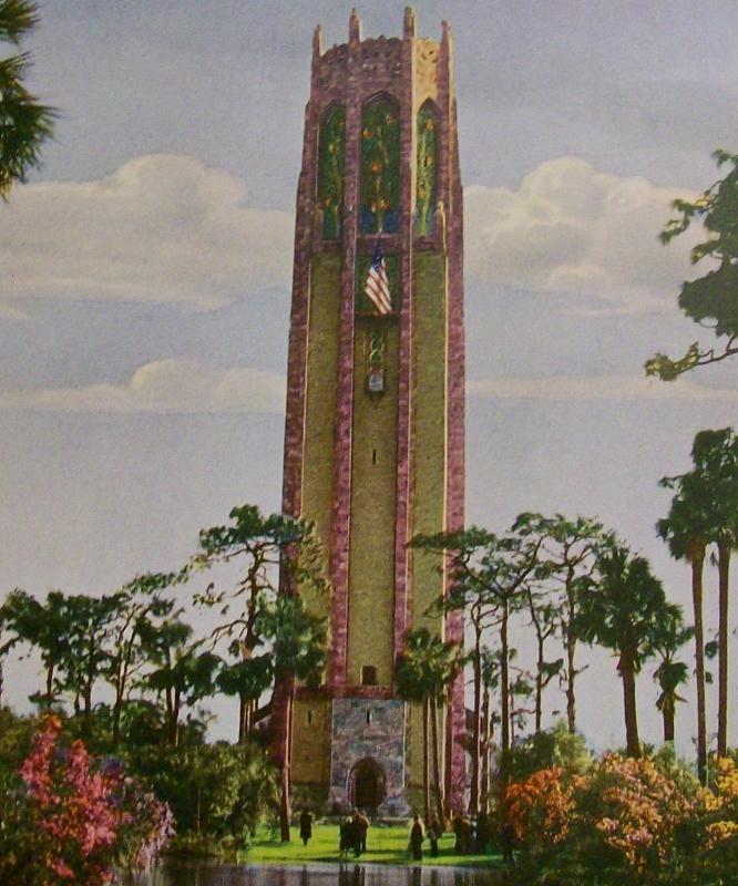Bok Singing Tower Print Lake Wales Florida Carillon Dresden Germany 1920's-30's