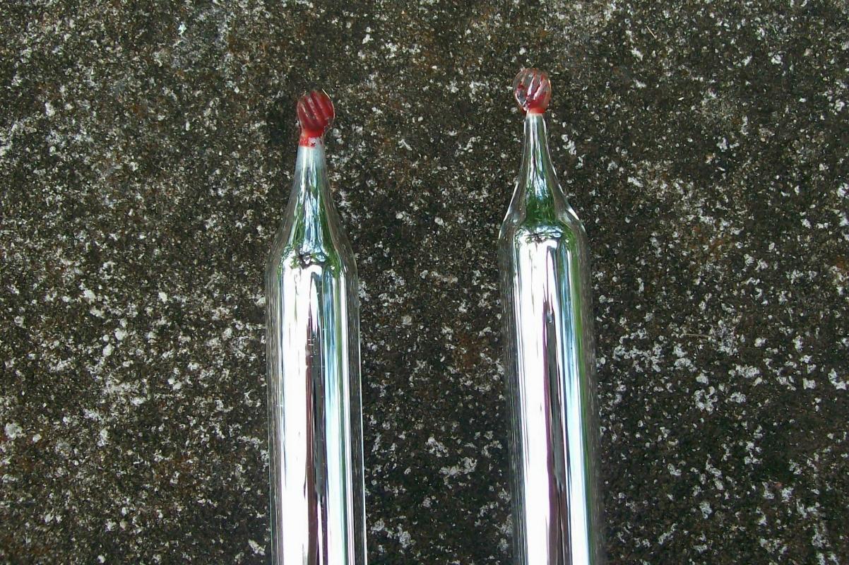 Mercury Glass Christmas Candle Pair 14
