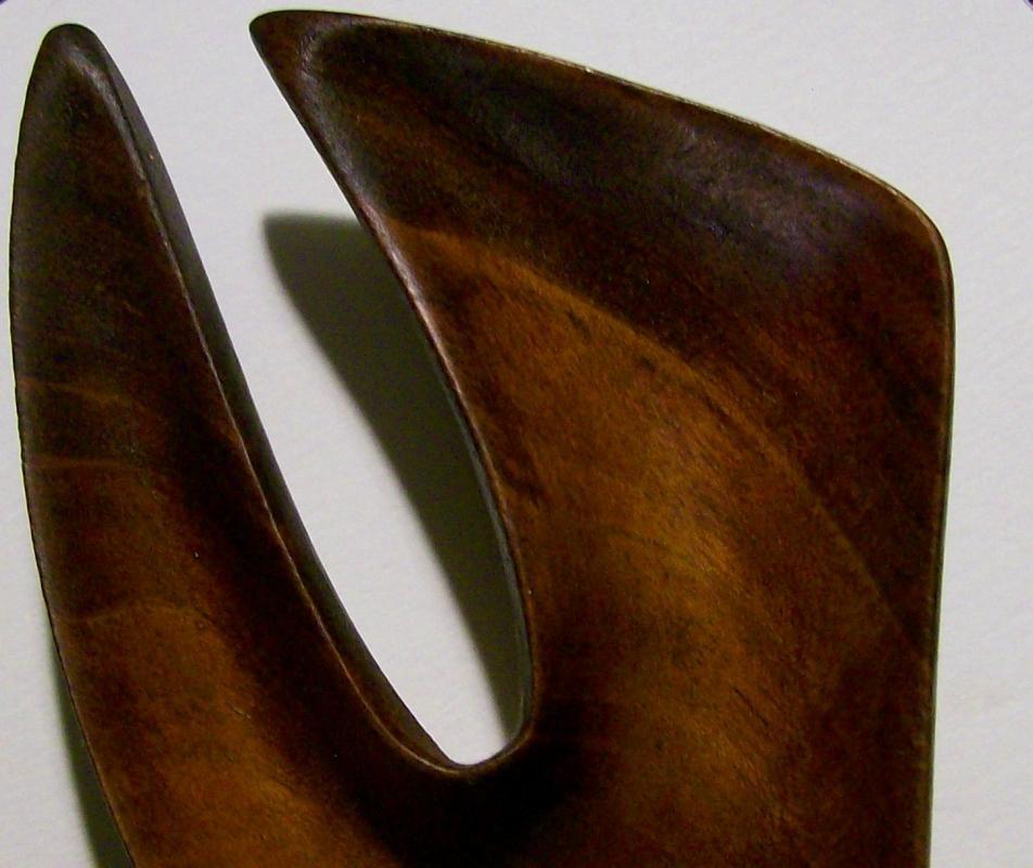 Polynesian Monkeypod Wood Salad Fork & Spoon 1950s-60s