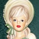Relpo Head Vase: Young Lady with Bonnet