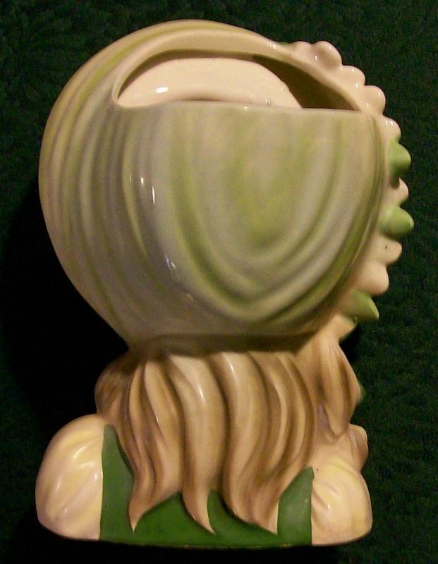 Relpo Head Vase: Young Lady with Bonnet