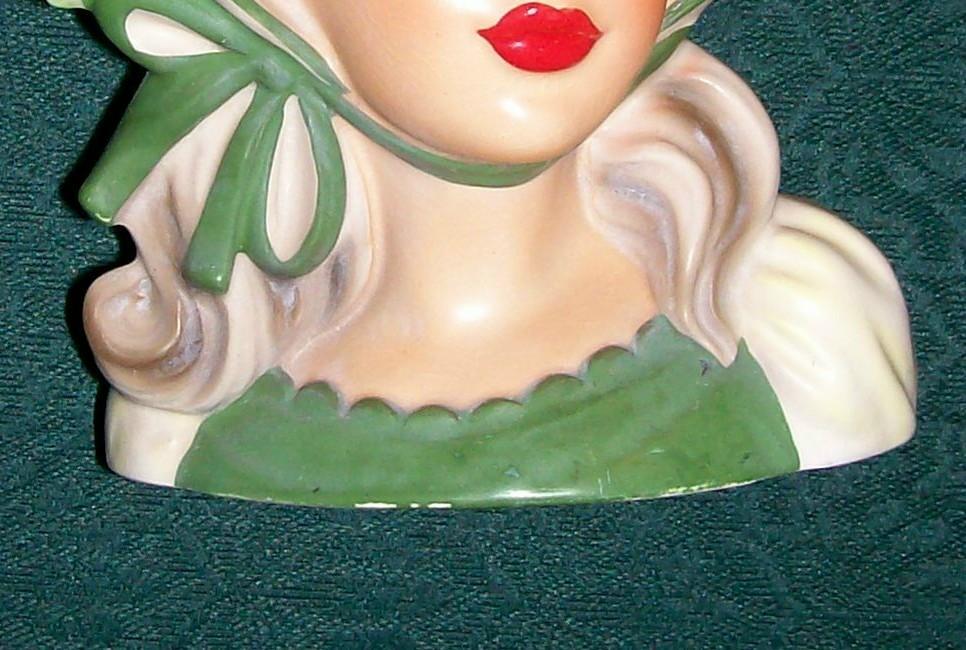 Relpo Head Vase: Young Lady with Bonnet