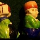 Seated Dutch Boy & Girl Ceramic Salt & Pepper Shakers 1930's-40's