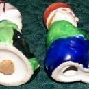 Seated Dutch Boy & Girl Ceramic Salt & Pepper Shakers 1930's-40's