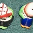 Seated Dutch Boy & Girl Ceramic Salt & Pepper Shakers 1930's-40's