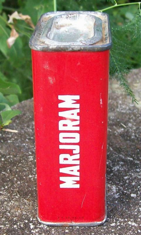 Spice Tin: Ben-Hur Marjoram, Circa 1930's 2 Ounce with Contents