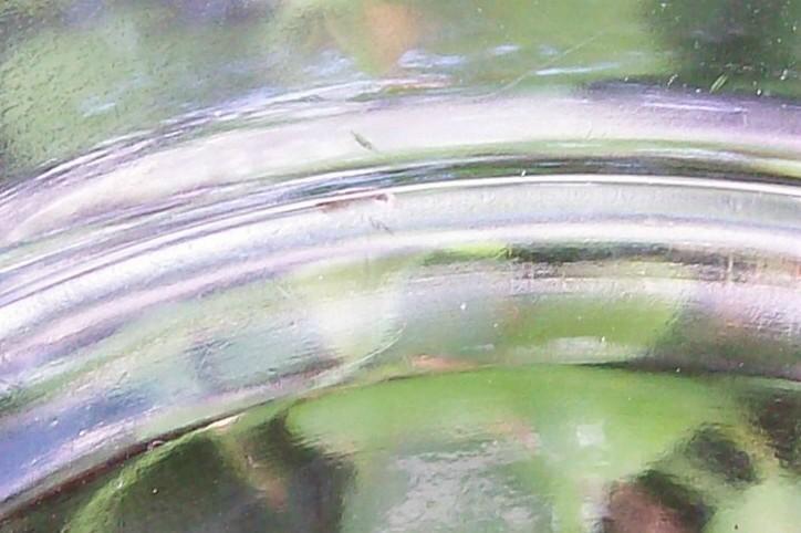 Clear Glass Hat Novelty Vase with Textured Rim Early 1900's