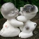 Van Tellingen Huggies Salt & Pepper Shakers: Black/African American Boy with Dog