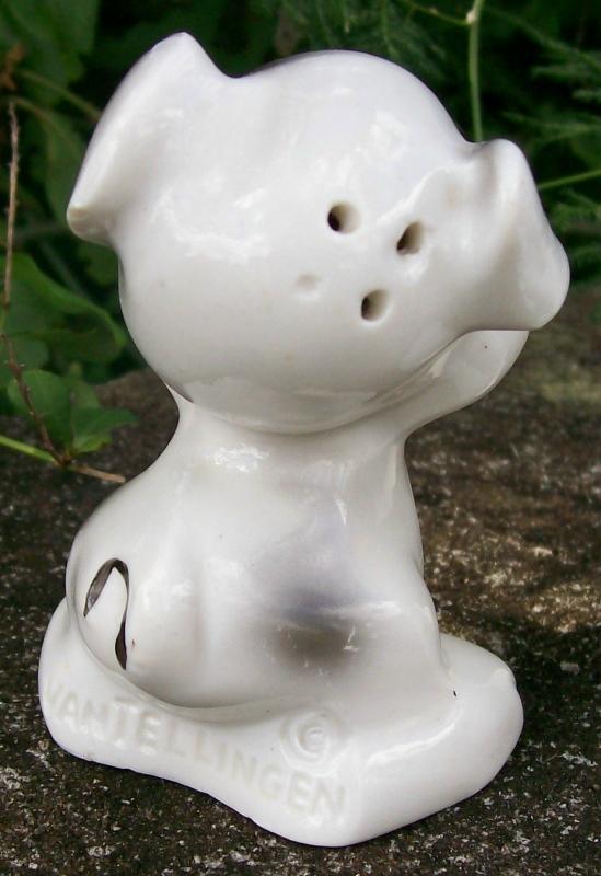 Van Tellingen Huggies Salt & Pepper Shakers: Black/African American Boy with Dog