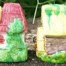 Figural Mill Salt & Pepper Shakers Wind & Water Royal Japan 1950's