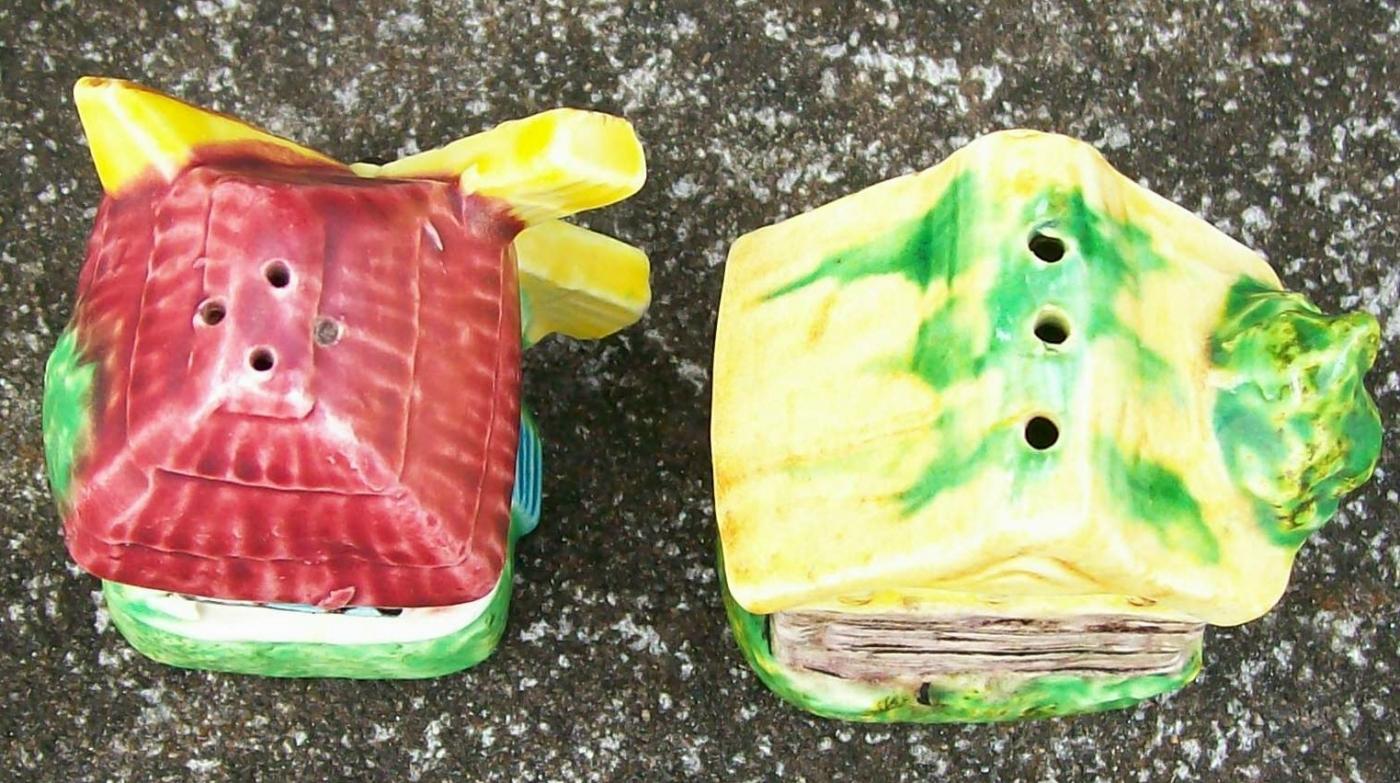 Figural Mill Salt & Pepper Shakers Wind & Water Royal Japan 1950's