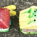 Figural Mill Salt & Pepper Shakers Wind & Water Royal Japan 1950's
