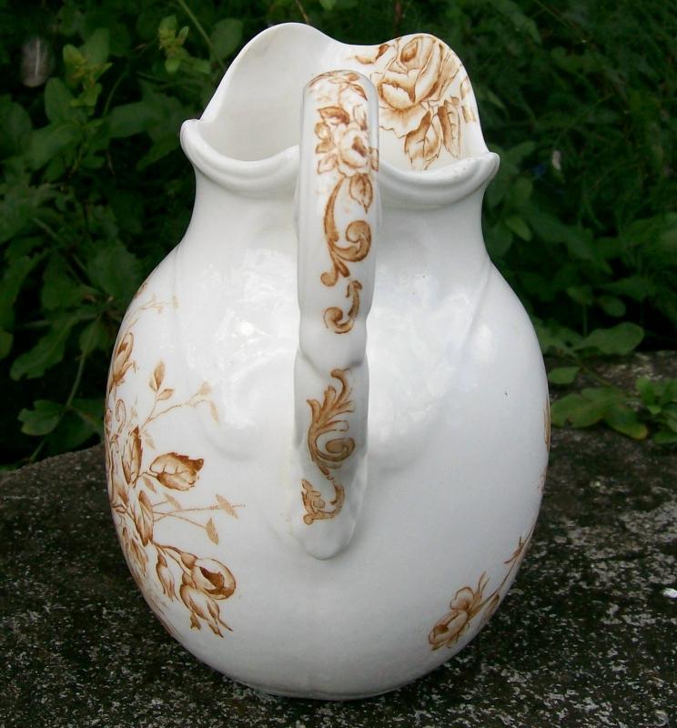 Brown Transfer Pitcher: Late 1800's