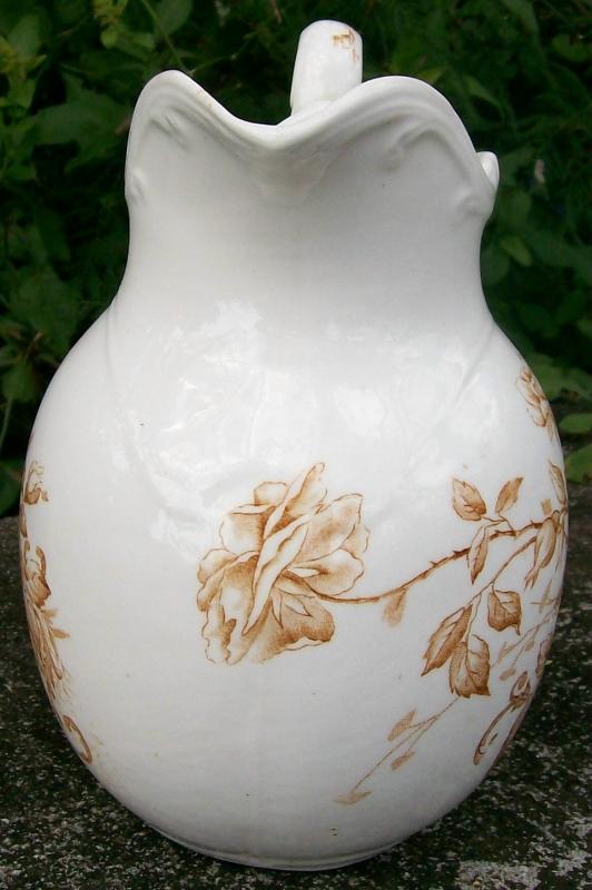 Brown Transfer Pitcher: Late 1800's