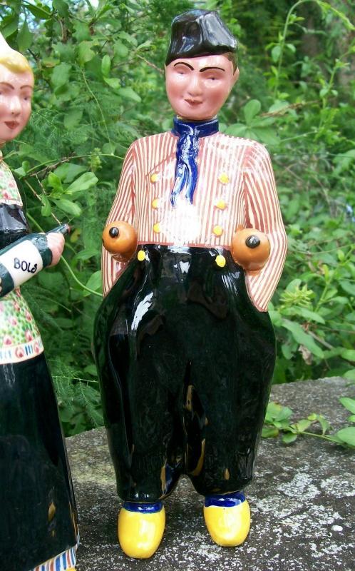 Zenith Gouda Ceramic Bols Liquer Dutch Couple Decanter Pair