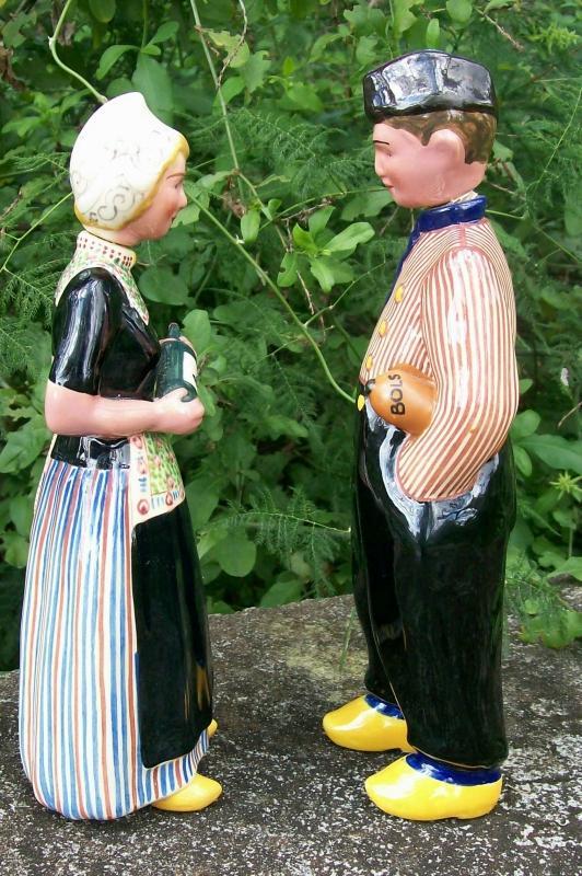 Zenith Gouda Ceramic Bols Liquer Dutch Couple Decanter Pair