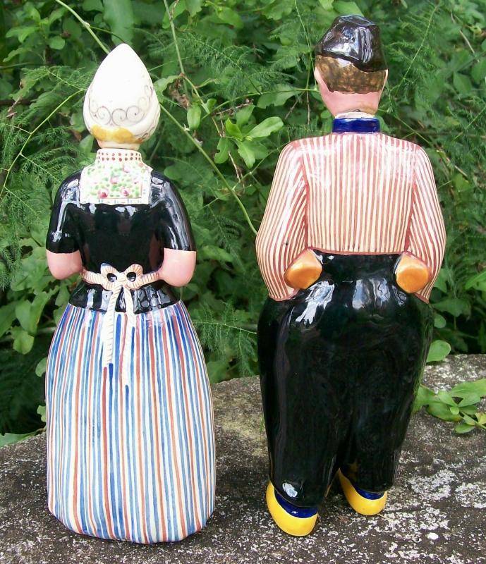Zenith Gouda Ceramic Bols Liquer Dutch Couple Decanter Pair