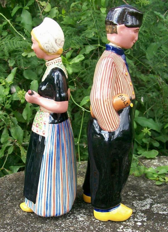 Zenith Gouda Ceramic Bols Liquer Dutch Couple Decanter Pair