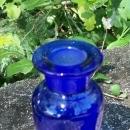 Paden City Cobalt Blue Glass Perfume Bottle #502: No Stopper 1940's 4 3/8
