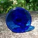Paden City Cobalt Blue Glass Perfume Bottle #502: No Stopper 1940's 4 3/8