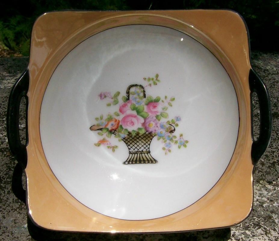 Noritake Art Deco Lusterware Bowl: Two-handle