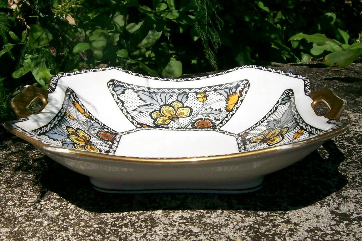 Noritake Art Deco Bowl: Two-handle