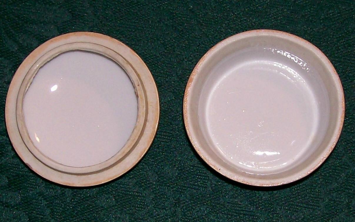 Art Deco Luster Ware Ceramic Trinket Box 1920s-30s Japan Fruit Basket
