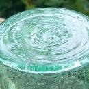 Czech Blown Seed Bubble Glass Tumbler Dickens Character Fat Boy Green 4 7/8