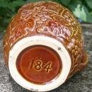 Uhl Pottery Stoneware Grape Pitcher #184 Brown Glaze 4.5