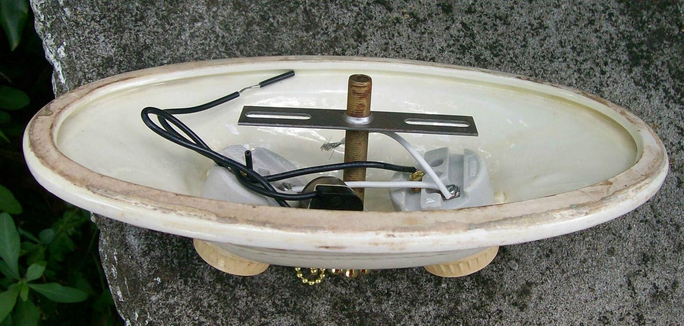 Ceramic Ceiling Light Fixture1930s Rose Decals 2 Socket Rewired 11