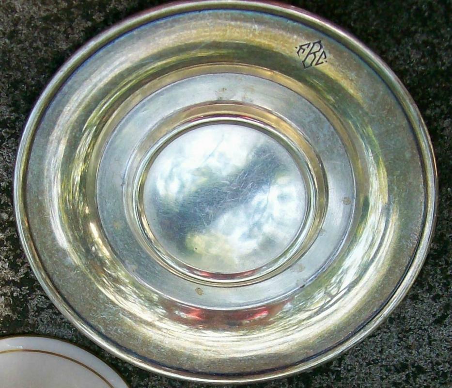 Dominick & Haff Sterling Silver Demitasse Cup & Saucer Set of 6 #792 Lenox China Liners