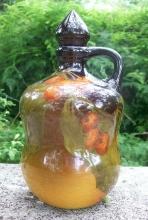 Rookwood Standard Glaze Decanter with Cherries: E. T. Hurley