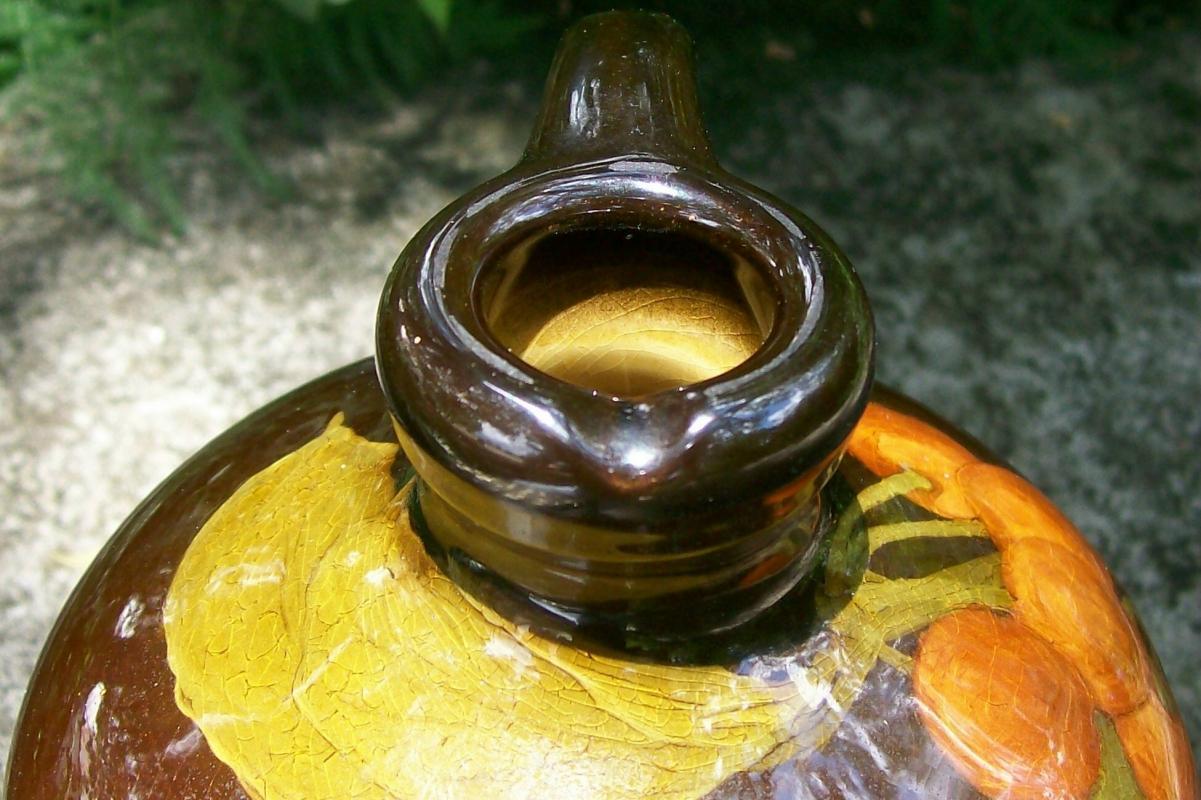 Rookwood Standard Glaze Decanter with Cherries: E. T. Hurley
