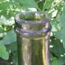 Wine Bottle: Circa 1800 Spin Mold Glass Olive Green