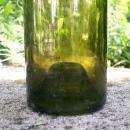 Wine Bottle: Circa 1800 Spin Mold Glass Olive Green