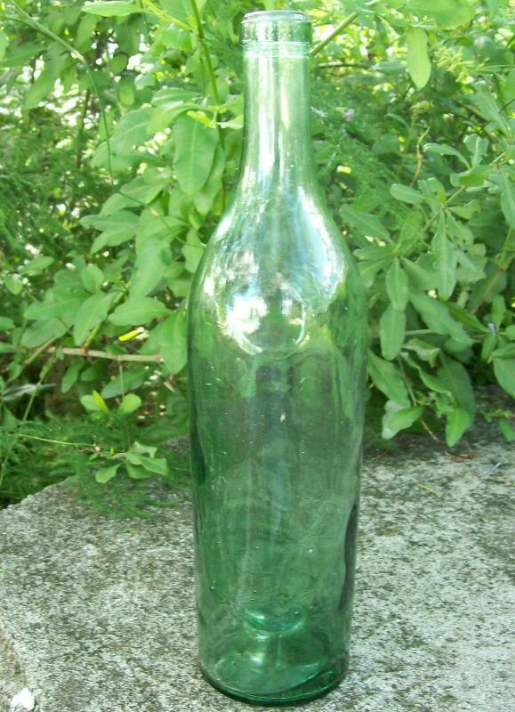 Wine Bottle: Mid-1800's BIMAL Green Glass