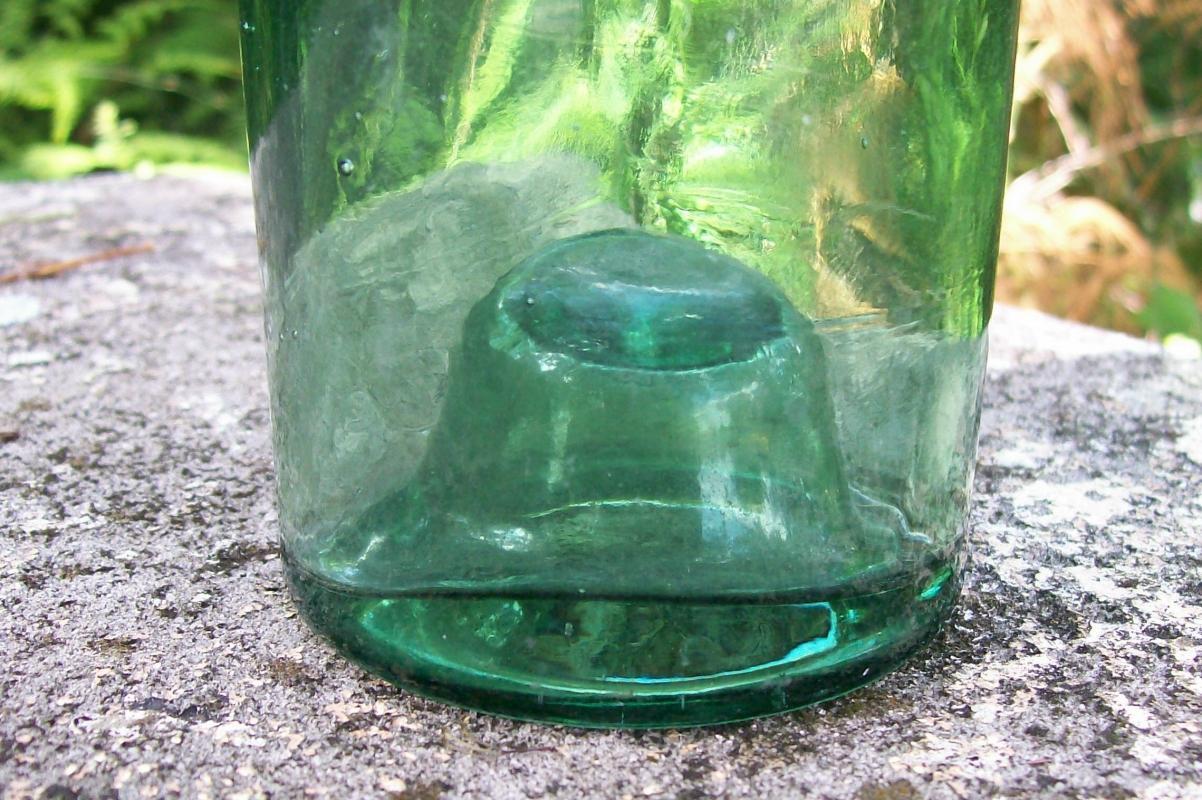 Wine Bottle: Mid-1800's BIMAL Green Glass