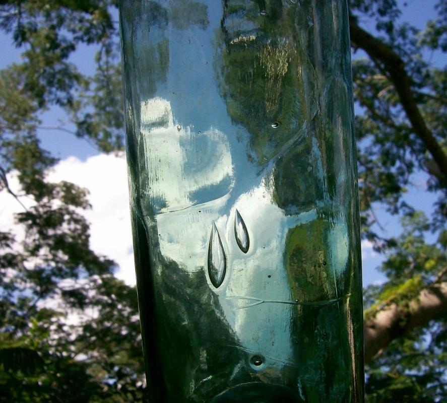 Wine Bottle: Mid-1800's BIMAL Green Glass