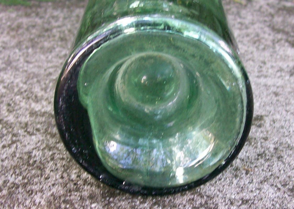 Wine Bottle: Mid-1800's BIMAL Green Glass