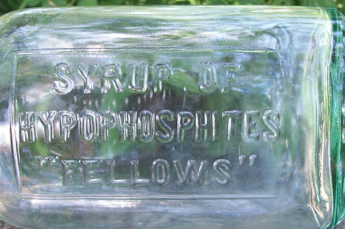 Fellows Medicine Bottle: Embossed